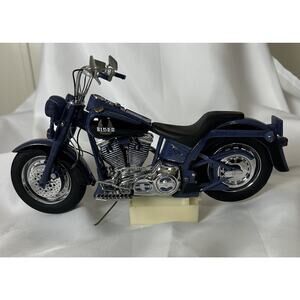 Vtg Franklin Mint Harley Davidson “ Biker Blues “ Denim Bike. Die Cast 1:10